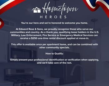 Hometown hero discount program